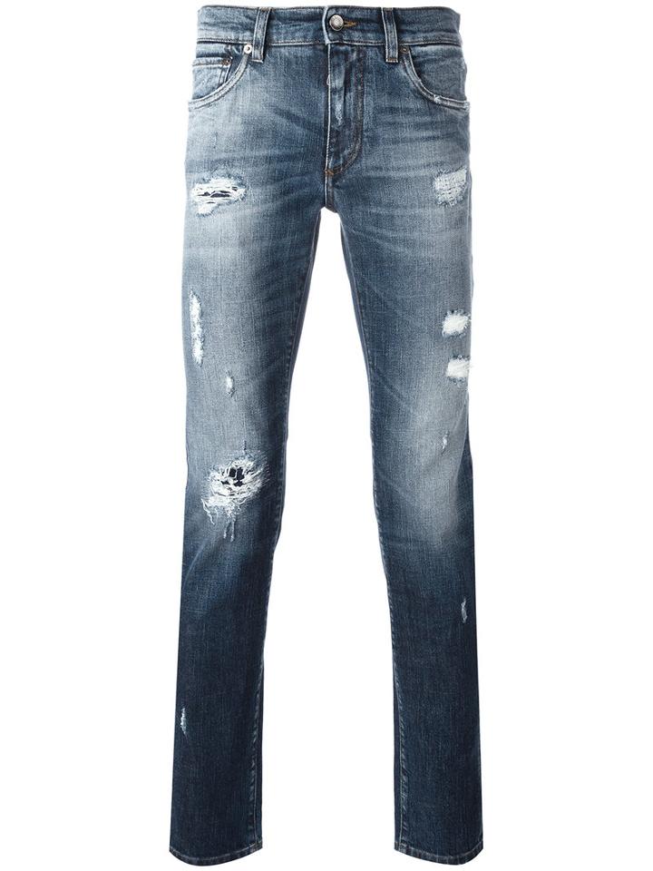 Dolce & Gabbana - Distressed Jeans - Men - Cotton/spandex/elastane - 54, Blue, Cotton/spandex/elastane