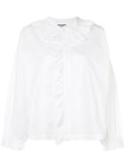 Comme Des Garçons Vintage Ruffle Collar Boxy Shirt - White