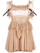 Dsquared2 Sheer Frill-trim Dress - Nude & Neutrals
