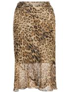 Nili Lotan Leopard-print Skirt - Brown