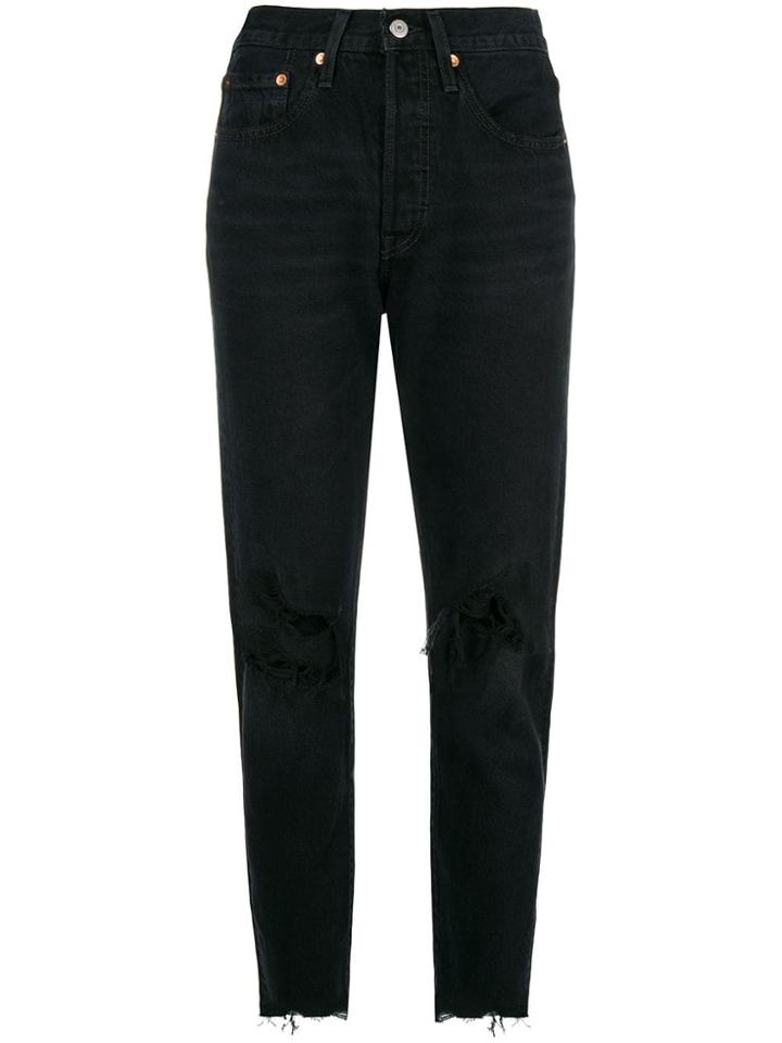 Levi's Distressed Slim-fit Jeans - Black