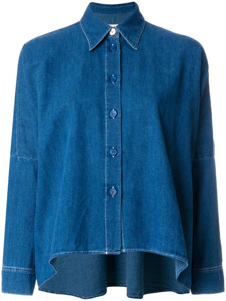 Mm6 Maison Margiela Boxy Denim Shirt - Blue