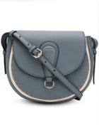 Fendi Stitched Saddle Bag - Blue