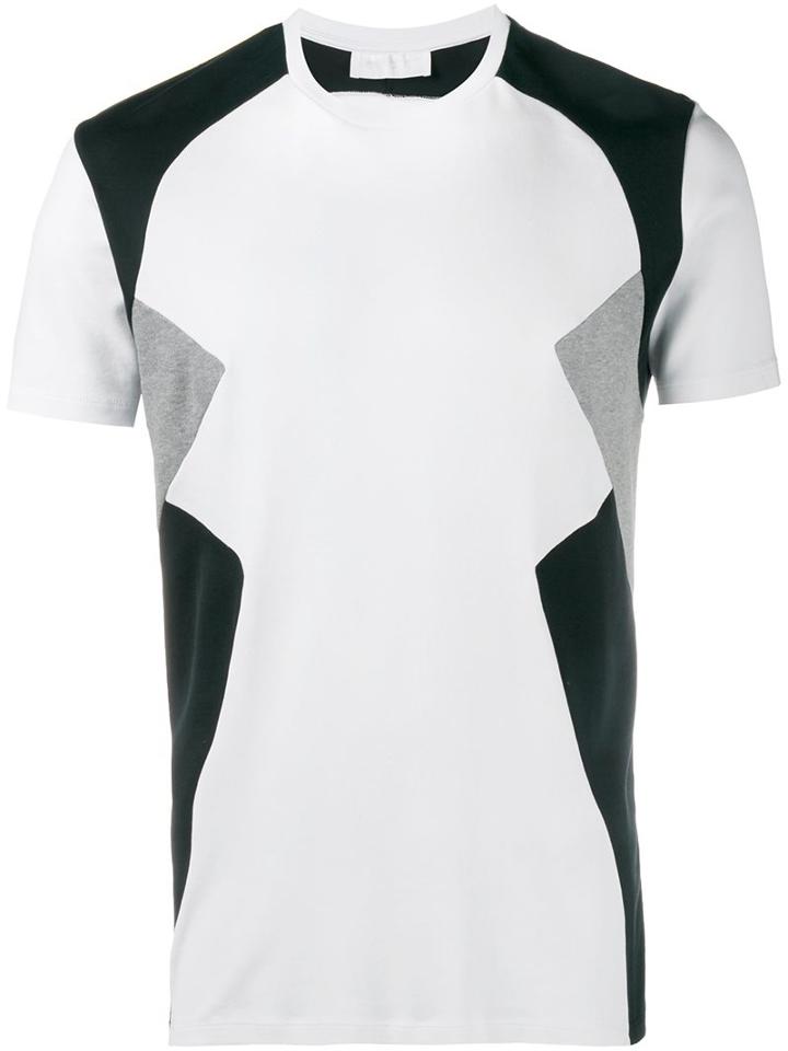 Neil Barrett Panelled T-shirt, Men's, Size: Medium, White, Cotton