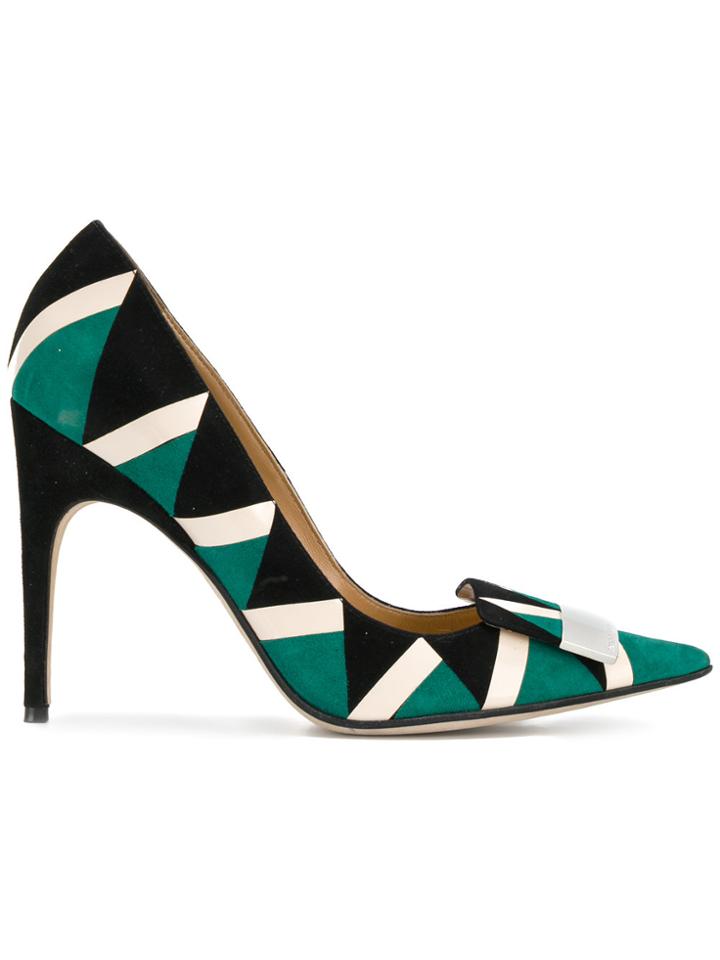 Sergio Rossi Patterned Pointed Pumps - Multicolour