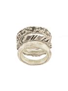Holzpuppe Triple Stacked Ring - Metallic