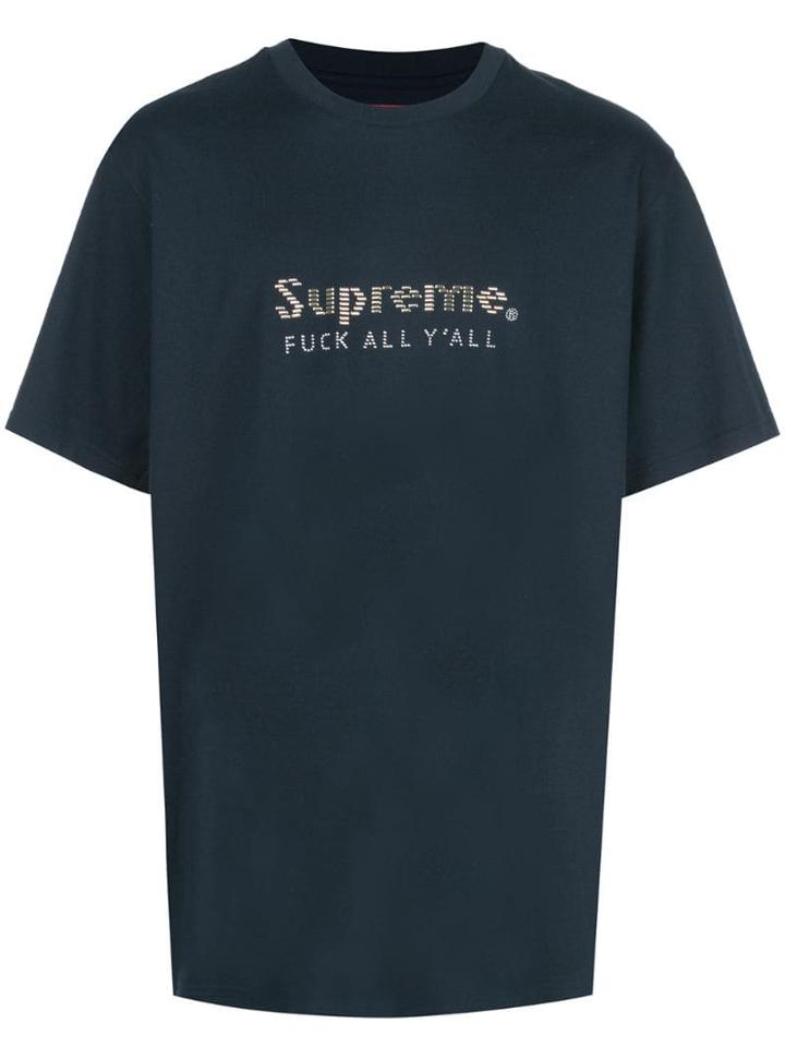 Supreme Gold Bars T-shirt - Blue