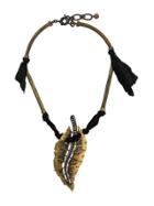 Lanvin Leaf Pendant Necklace - Black