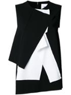 Enföld Contrast Folds Top, Women's, Size: 38, Black, Polyester/polyurethane