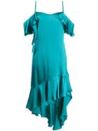 Semicouture Ruffle Party Dress - Green