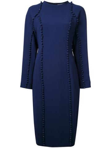 Donnah Mabel Spheres Applique Dress, Women's, Size: 1, Blue, Triacetate/polyester