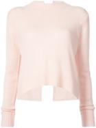 Derek Lam 10 Crosby Long Sleeve Sweater With Back Ring Detail - Pink &