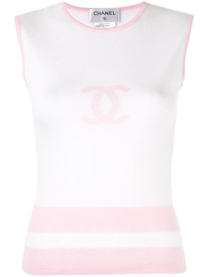 Chanel Pre-owned Cc Sleeveless Jumper - White