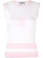 Chanel Pre-owned Cc Sleeveless Jumper - White