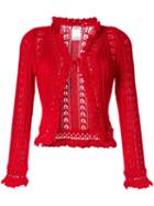 Chanel Pre-owned Crochet Cardigan - Red