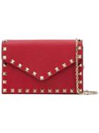 Valentino Envelope Rockstud Clutch Bag - Red