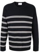 Ports V Striped Sweater - Blue