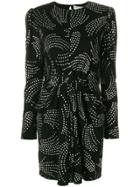 Saint Laurent Glitter Spot Mini Dress - Black