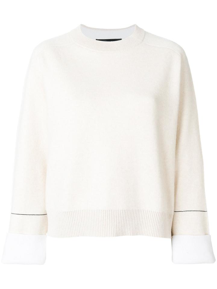 Proenza Schouler Cotton Cashmere Crewneck - Nude & Neutrals
