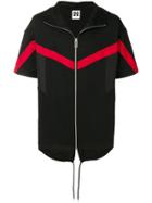 Les Hommes Urban Contrast Stripe Hoodie - Black