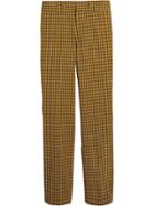 Burberry Checked Straight-leg Trousers - Yellow & Orange