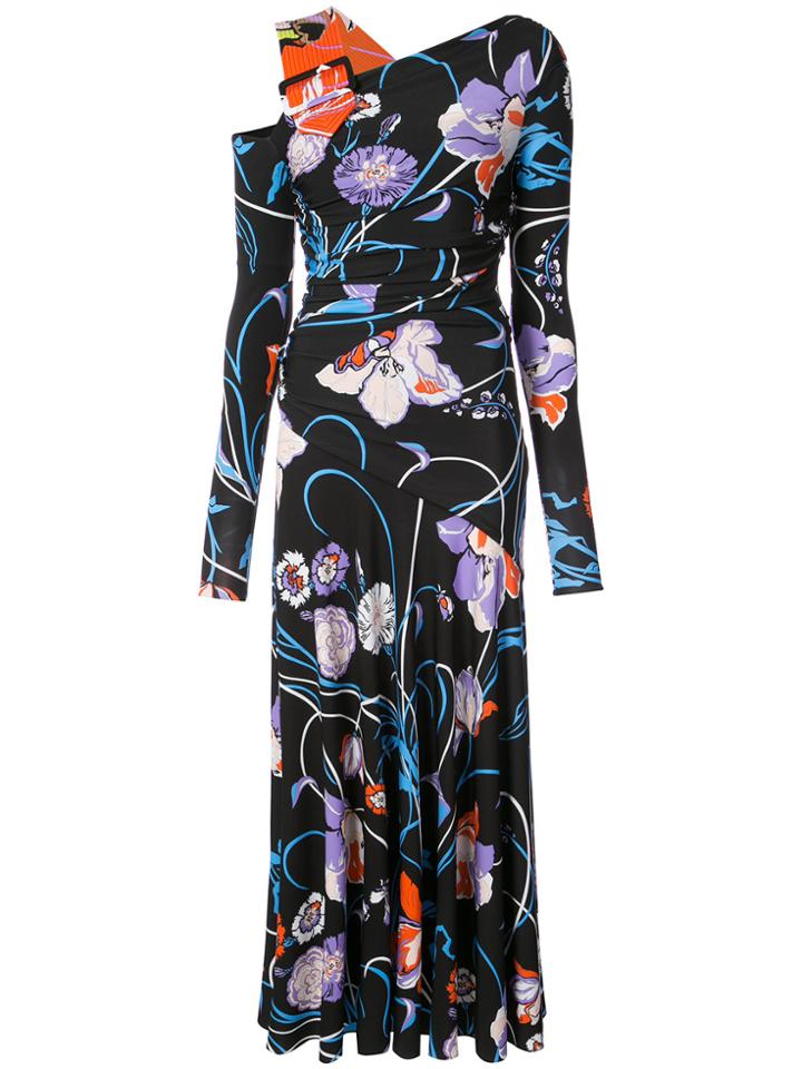Emilio Pucci Floral Print Dress - Black