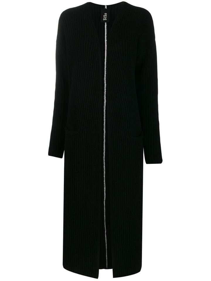 Thom Krom Ribbed Cardigan - Black