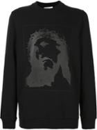 Givenchy Christ Print Sweatshirt, Men's, Size: M, Black, Cotton