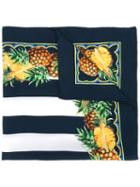 Dolce & Gabbana Print Scarf, Women's, Blue, Silk