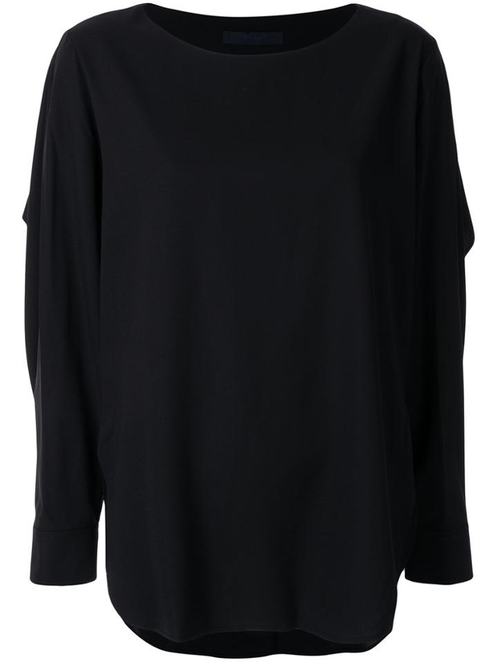 Juun.j Long-sleeve Flared Blouse - Black
