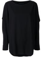Juun.j Long-sleeve Flared Blouse - Black