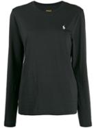 Polo Ralph Lauren Embroidered Logo Longsleeved T-shirt - Black