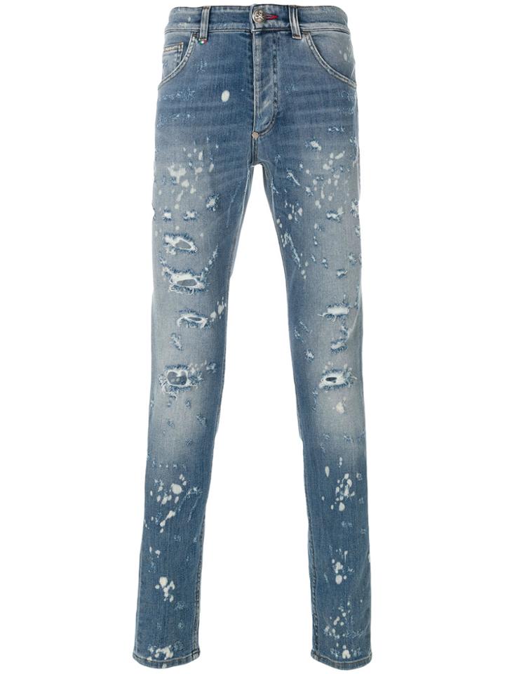Philipp Plein Wait Straight-leg Jeans - Blue