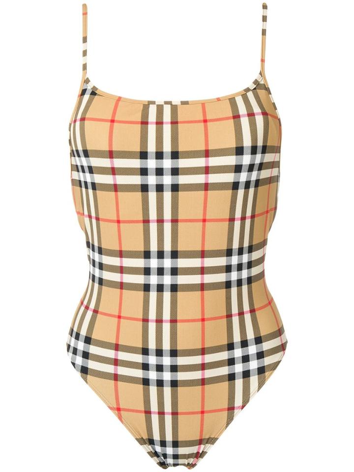 Burberry Vintage Check Swimsuit - Brown