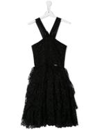 Dsquared2 Kids Teen Lace Flared Dress - Black