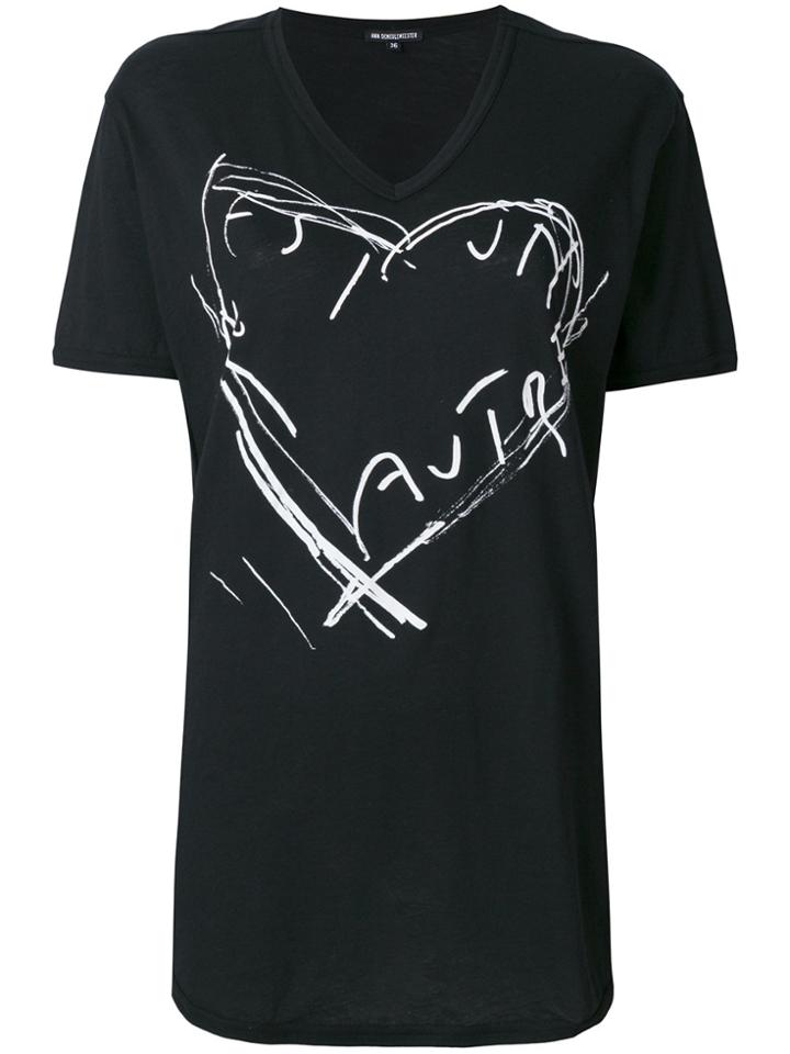 Ann Demeulemeester Print Short-sleeve T-shirt - Black