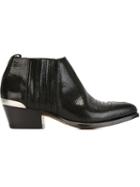 Buttero Chunky Heel Ankle Boots, Women's, Size: 39, Black, Calf Leather/leather