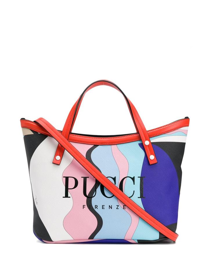 Emilio Pucci Vallauris Print Twist Tote Bag - Black