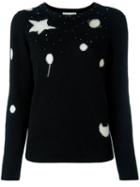 Tsumori Chisato Moon And Star Print Top, Women's, Size: 2, Black, Wool
