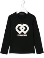 Dsquared2 Kids Geometric Logo Top, Girl's, Size: 10 Yrs, Black