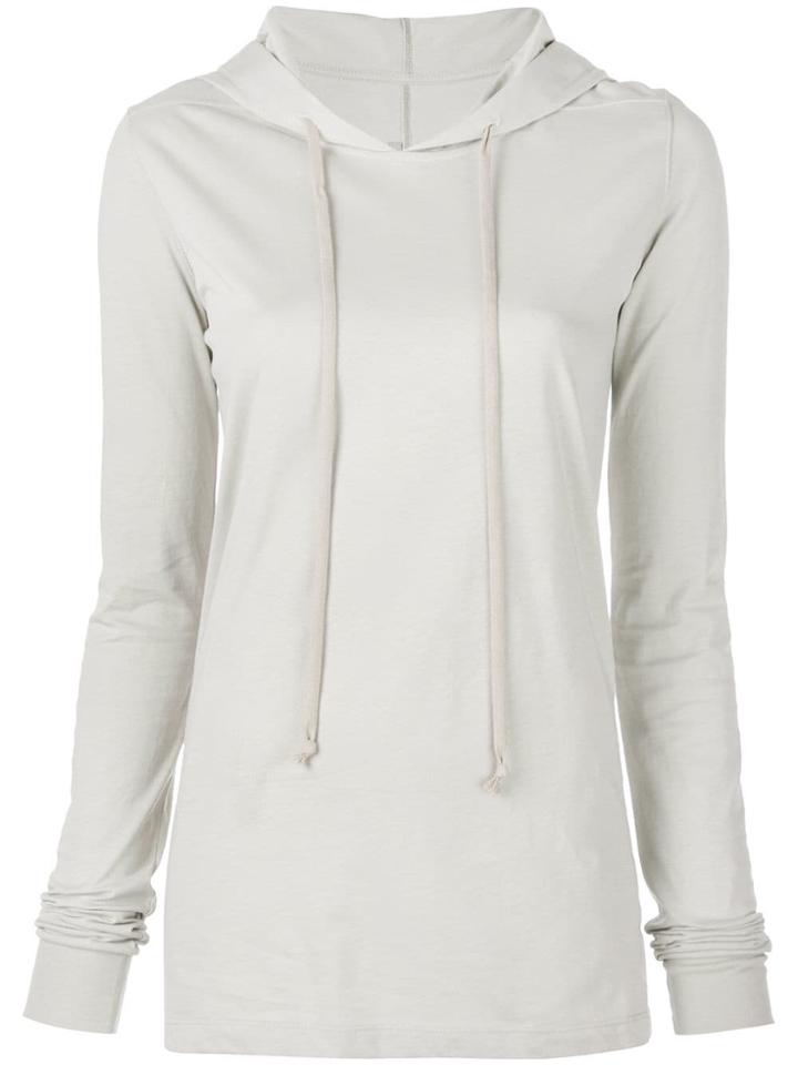 Rick Owens Longline Hooded Top - Neutrals