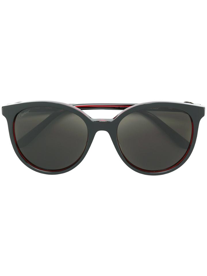 Cartier Round Frame Sunglasses - Black