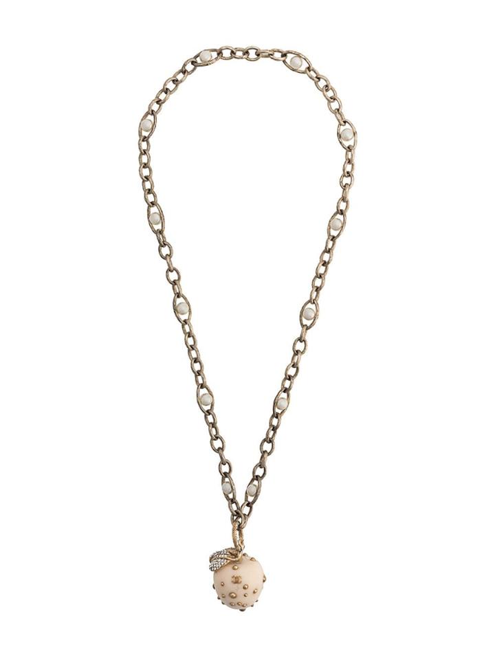 Chanel Pre-owned 2006 Apple Pendant Necklace - Gold