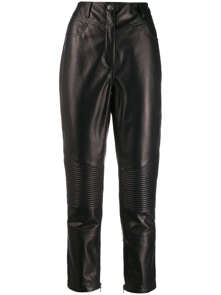 Etro Biker Style Cropped Trousers - Black