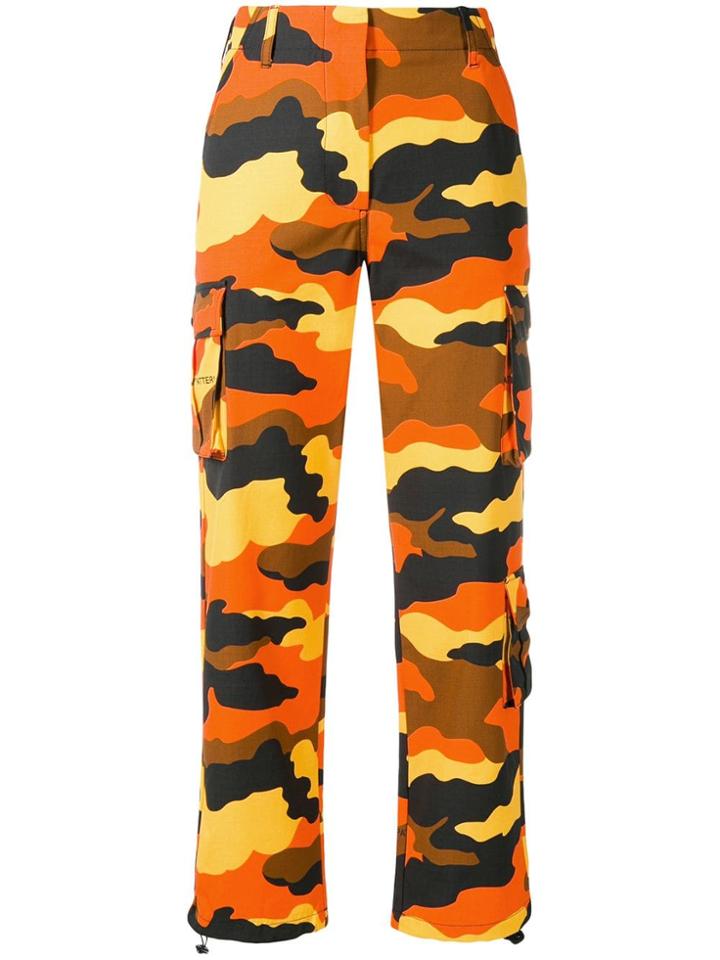 Off-white Camouflage Trousers - Yellow