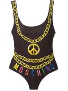 Moschino Logo Print Swimsuit