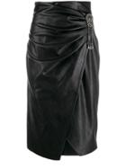 Pinko Embellished Wrap Pencil Skirt - Black