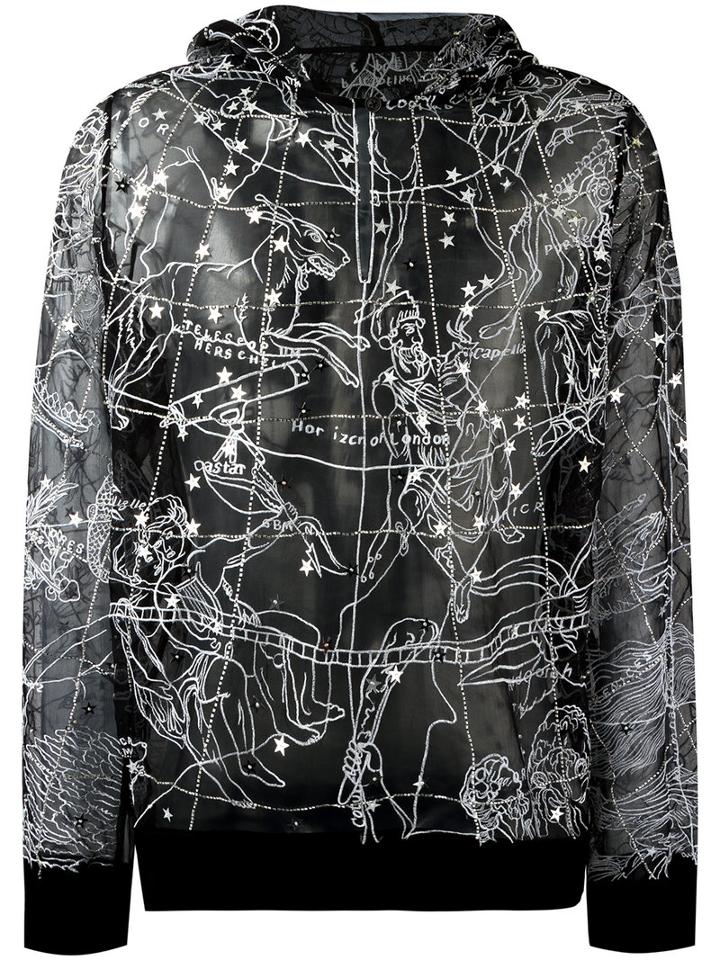 Ktz Constellation Transparent Hoodie, Adult Unisex, Size: Small, Grey, Silk