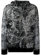 Ktz Constellation Transparent Hoodie, Adult Unisex, Size: Small, Grey, Silk