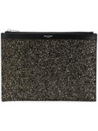 Saint Laurent Glitter Ipad Clutch - Metallic